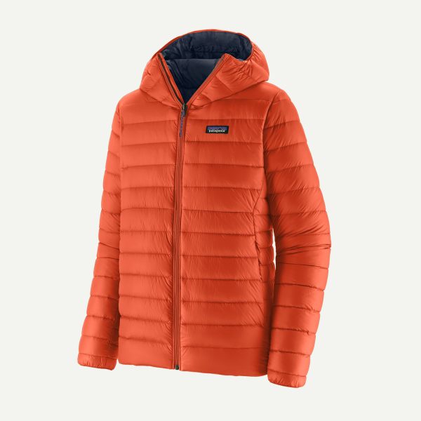 Patagonia Men's Down Sweater Hoody,<br> Pollinator Orange